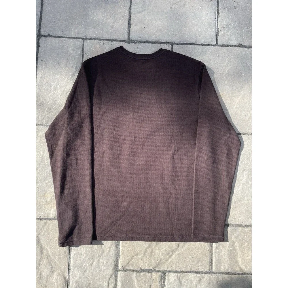 Banana Republic Men's Brown Waffle Knit Crewneck Long Sleeve Sweater M